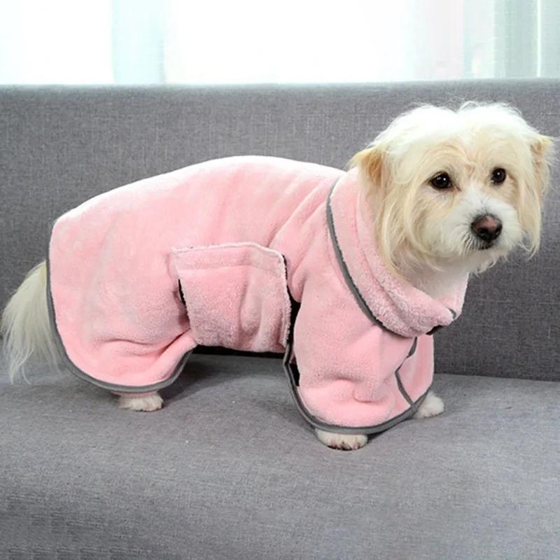

Dog Bathrobe Microfiber Quick Drying Bathrobe Bath Towels for Small Medium Large Dogs Cats Pet Clohtes Coat Dog Accessories XS