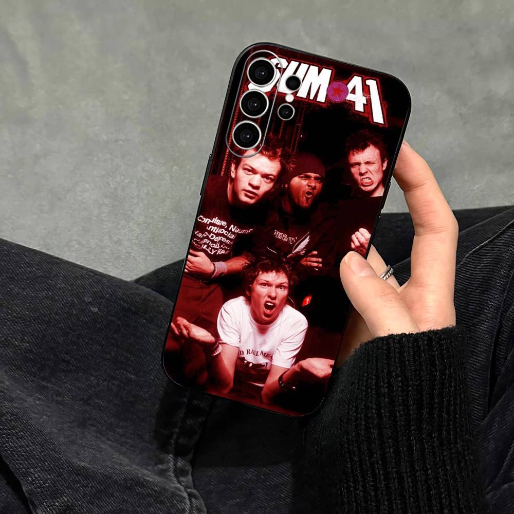 Hard-rock S-Sum 41 Band Phone Case For Samsung S25,S24,S21,S22,S23,S30,Ultra,S20,Plus,Fe,Note,10,9,5G Black Cover