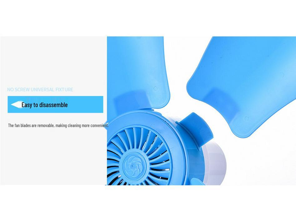 Jiapeng Kompaktowy wentylator stołowy z klipsem - Energooszczędny wentylator letni do akademików i biur