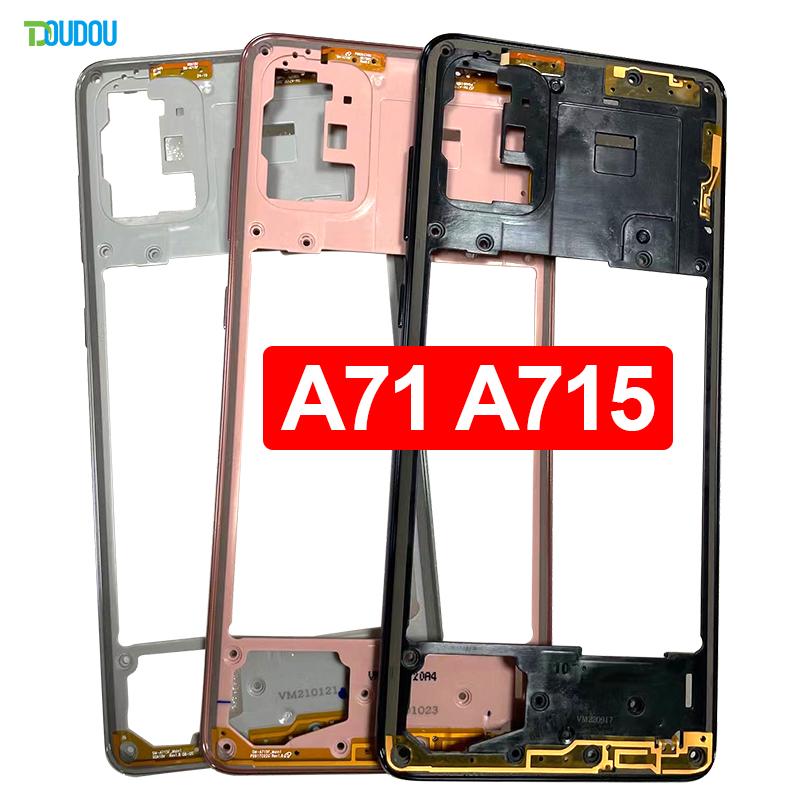 A71 Middle Frame For Samsung Galaxy A71 2020 A715 A715F Housing Middle Frame+Battery Cover Rear Housing Back Case +SIM Card