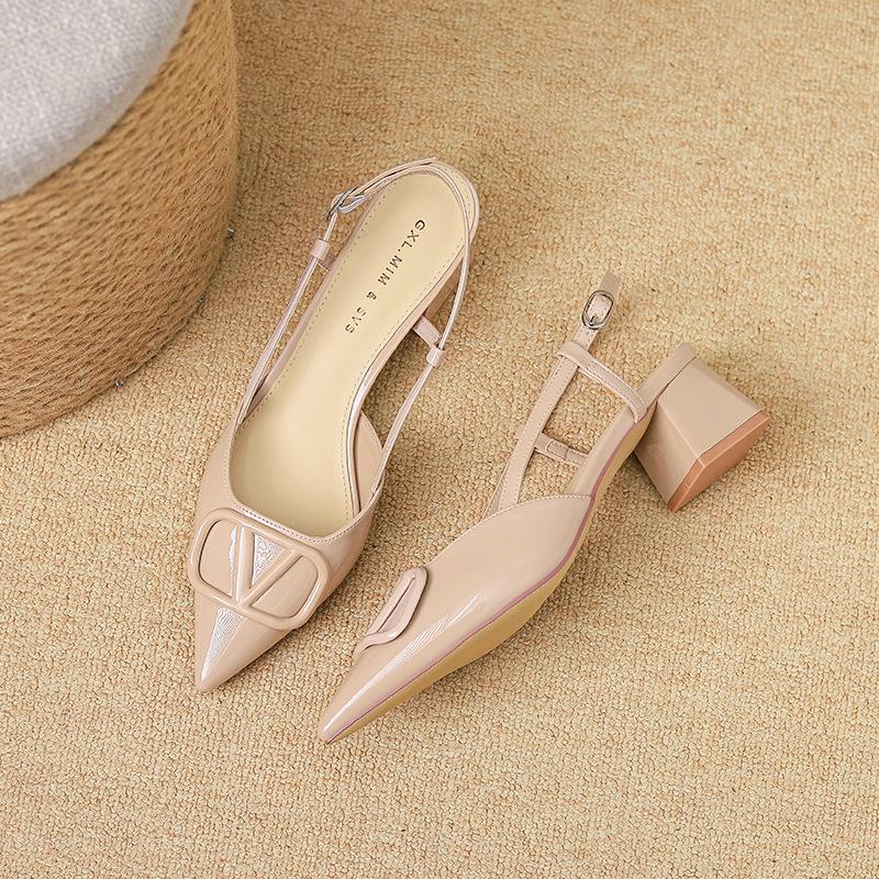 

Huiliya 2025 spring and summer European station pointed high heels women s stiletto temperament commuting versatile sandals women s G420-3 39
