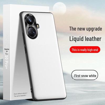 Realme 10 Pro+ Vloeibaar Leer Anti-Val Beschermhoes - Anti-Aanslag, Eén-voor-Eén Verzending