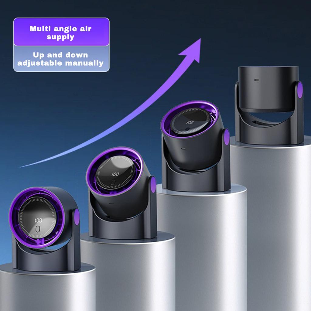 Desktop Fan Long Life Screen Digital Display Cycle Dormitory Wall-mounted High-speed Electric Fan, Wall-Mounted Desk Fan,Smart Timing