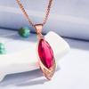 925 Sterling Silver Necklaces for Women with Creative Ruby Gemstone Silver Female Fine  Jewelry Wedding Gift