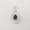 London Blue Topaz Gemstone 925 Sterling Silver Handmade Jewelry Pendant 1.40" For Wife PP-70-17