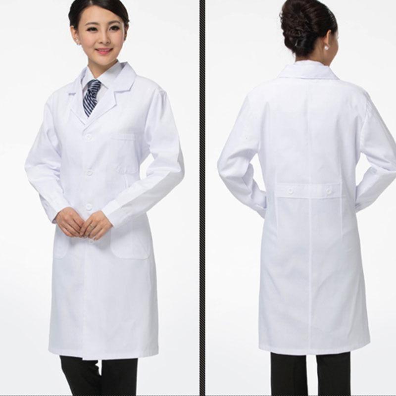 Clothes Work Doctor Nurse White Long Sleeves Men And Women In A Variety Of Sizes