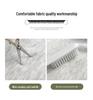 Women's White Gray Striped Wide-Leg Sweatpants - New for Spring & Autumn 2024