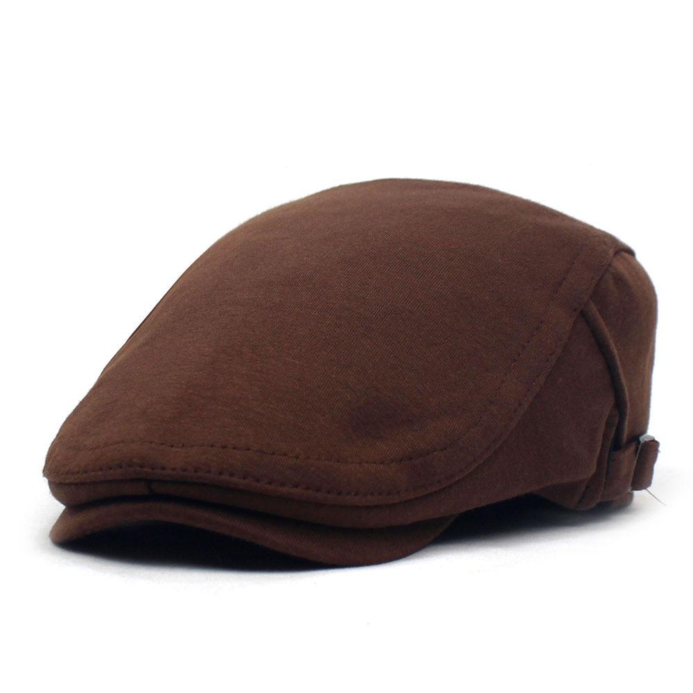 Beret Men's Casual Solid Color Cap Forward Cap Adjustable Hat