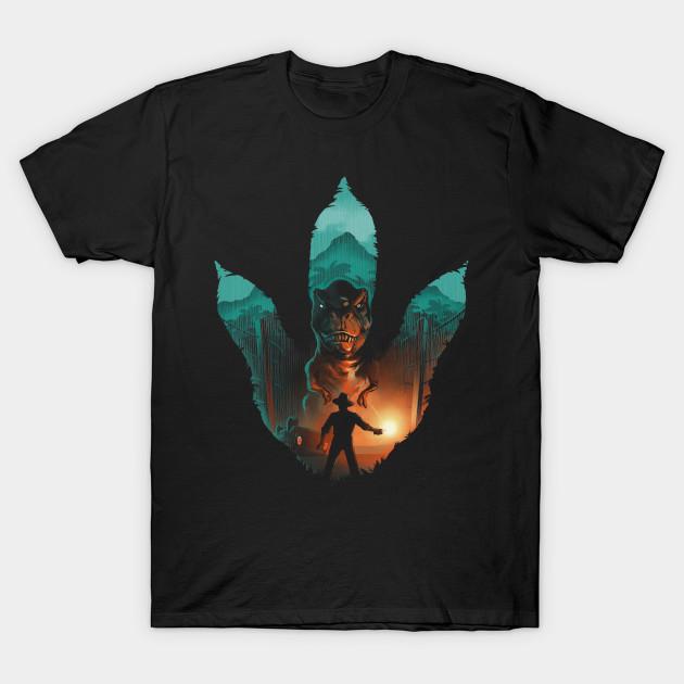 

Men Black Print T-shirt Jurassic Footprint No-Cut Transfer Paper Print Cotton Tshirt XL чорний