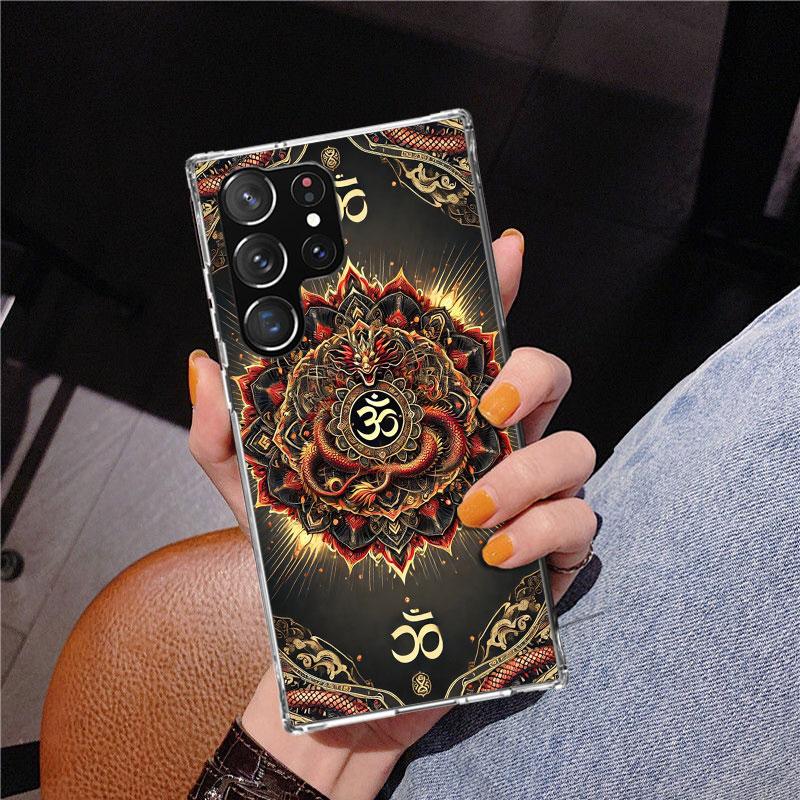 Mandala Chakra Insist Yoga Phone Case For Samsung Galaxy S24 S25 Edge S26 Ultra S23 S22 S21 Plus S20 FE + Personalized Print Cov Samsung S21 Ultra