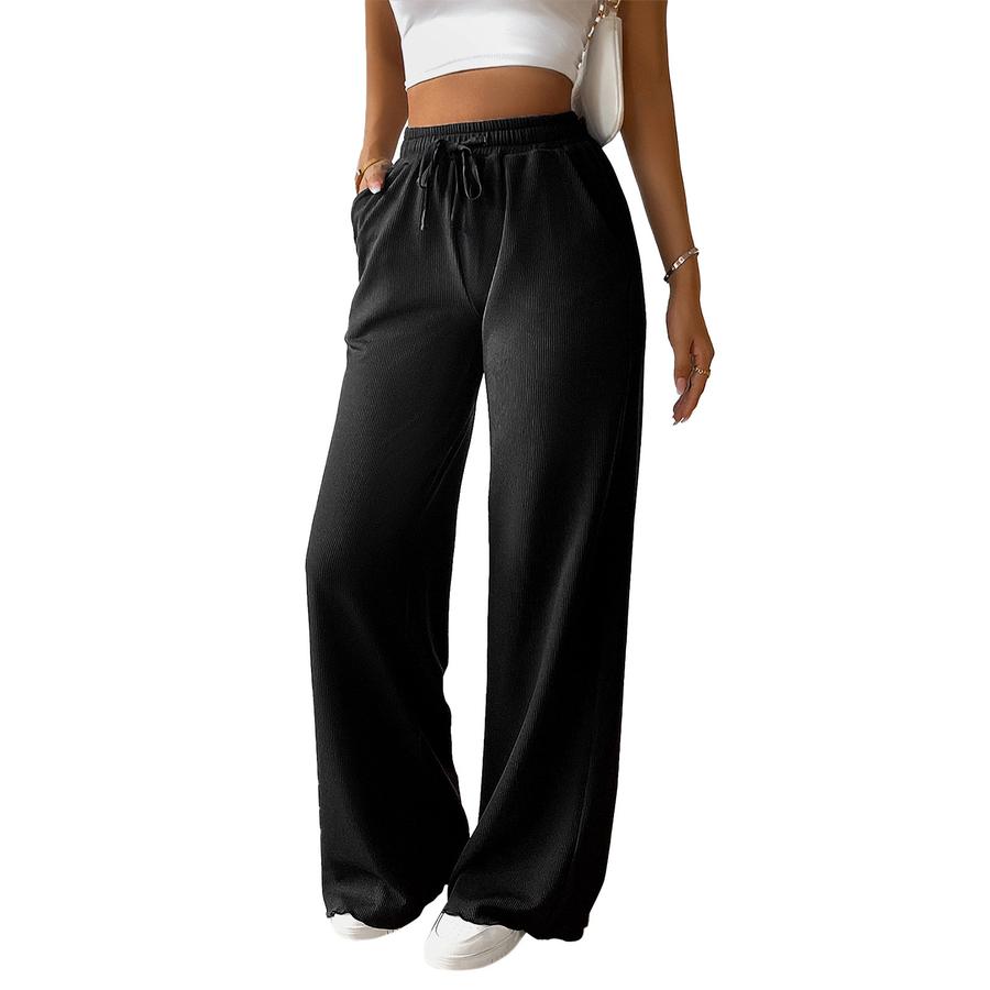 Women's Autumn Winter New Style Loose Casual Solid Wide Leg Pants