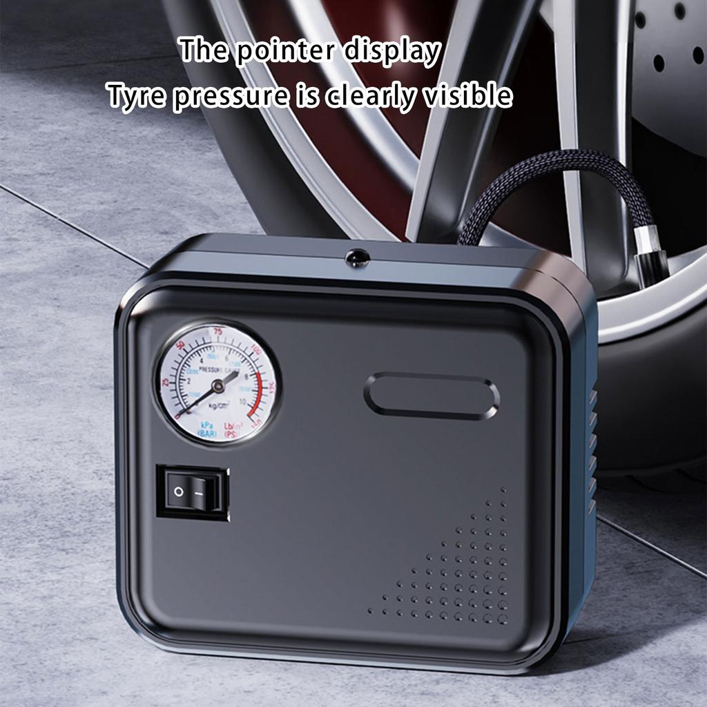 Tire Inflator Portable Air Compressor Air Pumps with 300cm Cord Flashlight Pressure Gauge Universal Tire Inflator