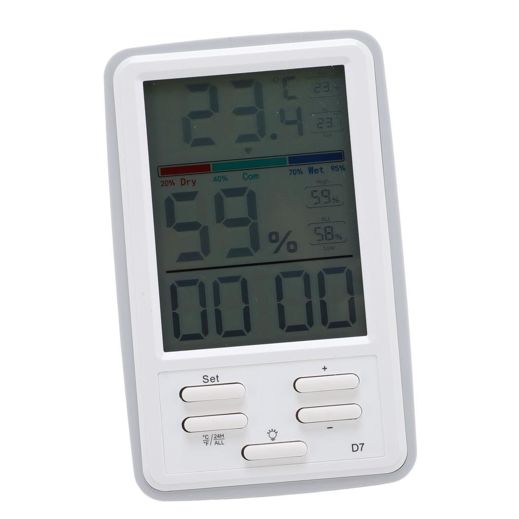 Cyfrowy Higrometr Termometr Wewnętrzny Miernik Temperatury i Wilgotności z Podświetleniem do Domu Laboratorium