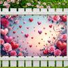 Wedding Decor Design Photobooth Background Party Display Floral Heart Banner For Celebration Wedding Romantic Event