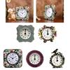 Small Table Clock with Enamel Color Metal Clocks Quiet Timekeeping for Collectors Mantel Clock Home Decoration