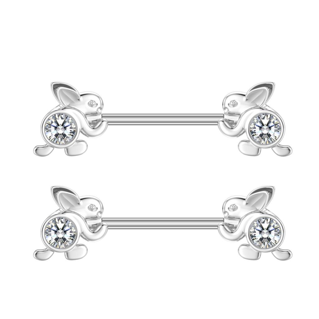 2pcs 316L Steel Maple Leaf Nipple Rings Barbell Butterfly Wing Shield Piercing for Women Girls Sexy Nipple Piercing Body Jewelry