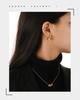 High-End Retro Matte Colorful Enamel Earrings & Necklace Set with Exquisite Niche Design