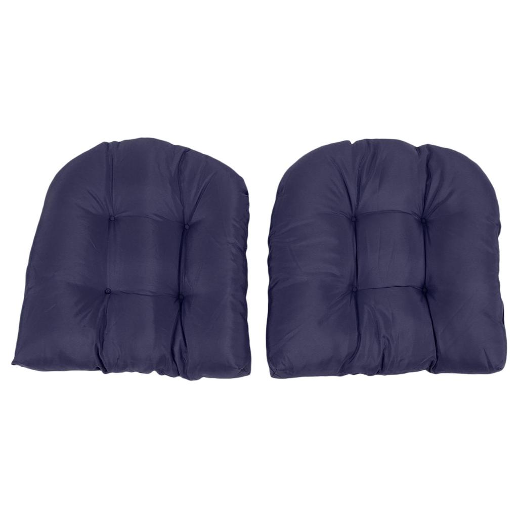 2 Stück Outdoor Stuhlkissen Gesteppt Patio Möbelkissen Dickes Outdoor Sitzkissen U-Form