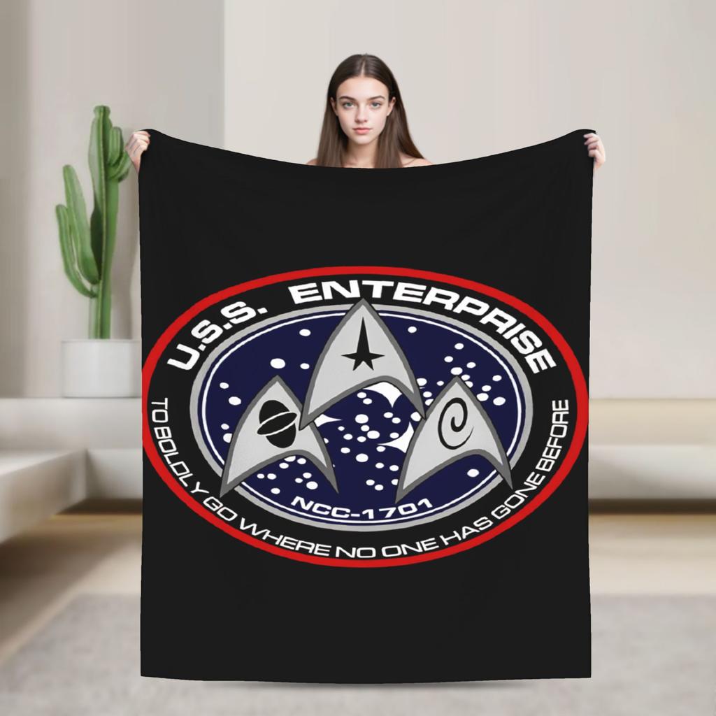Soft Warm Blanket Travel Office S-Star T-Trek Ship Movie Throw Blanket Flannel Bedspread For Living Room Print Sofa Bed Cover