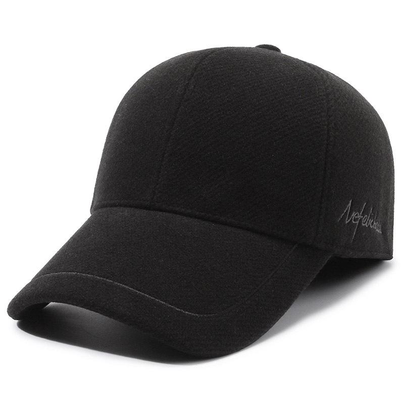 Men'S Hats Are Fashionable And Warm, Outdoor Versatile Leisure Middle-Aged And Elderly Peaked Caps, Thickened And Velvet Ear Protectors, Baseball Caps