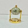 Brass Desk Clock with Compass Nautical Collectible Gift