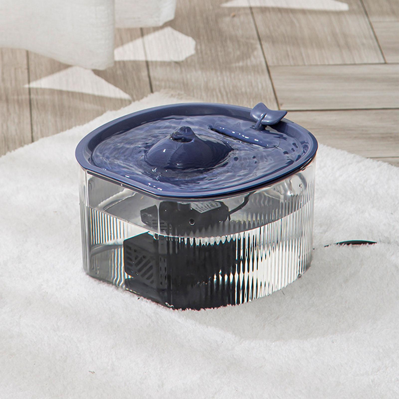 

Фонтанчики для воды для кошек, автоматическая поилка для домашних животных, тихий диспенсер для воды, 1,5 л, большая емкость, многослойная фильтрация