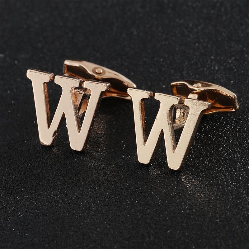 Exklusive goldene Alphabet Manschettenknöpfe für Herren - Elegantes Design für französische Hemden
