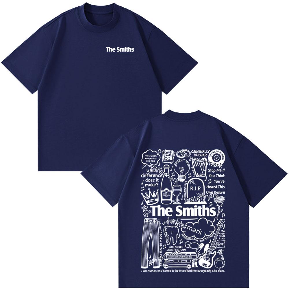 

2025 Summer Smith Cartoon Graphic Male Classic Hiphop Retro Punk Rock Band Tshirt Casual Oversized Cotton Tshirt 4XL