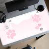 Pc Various Sizes Large Gaming Mouse Mat Adorable Kawaii Pink Paw Print Heart Cartoon Style Surface Rubber Base Office