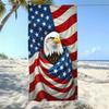 1pz Telo Mare Bianco e Nero Aquila Americana Arte Asciugamano per Tutte le Età Ottimo per Giornate in Piscina e Gite in Famiglia