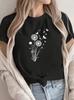 Cute Dandelion Butterfly Print Round Neck Tshirt For Unisex Comfortable Casual Fashionable Spring Summer Wear Perfect For Daily
