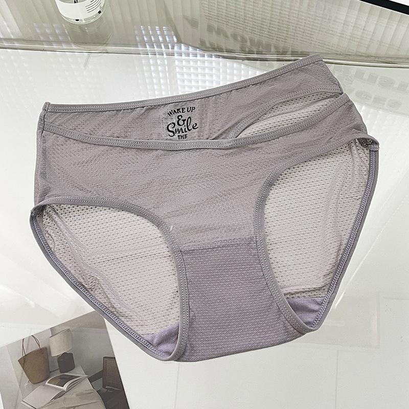 Damskie seksowne koronkowe majtki z bawełnianym kroczem, półprzezroczyste majtki z siateczki, wygodne majtki z niskim stanem