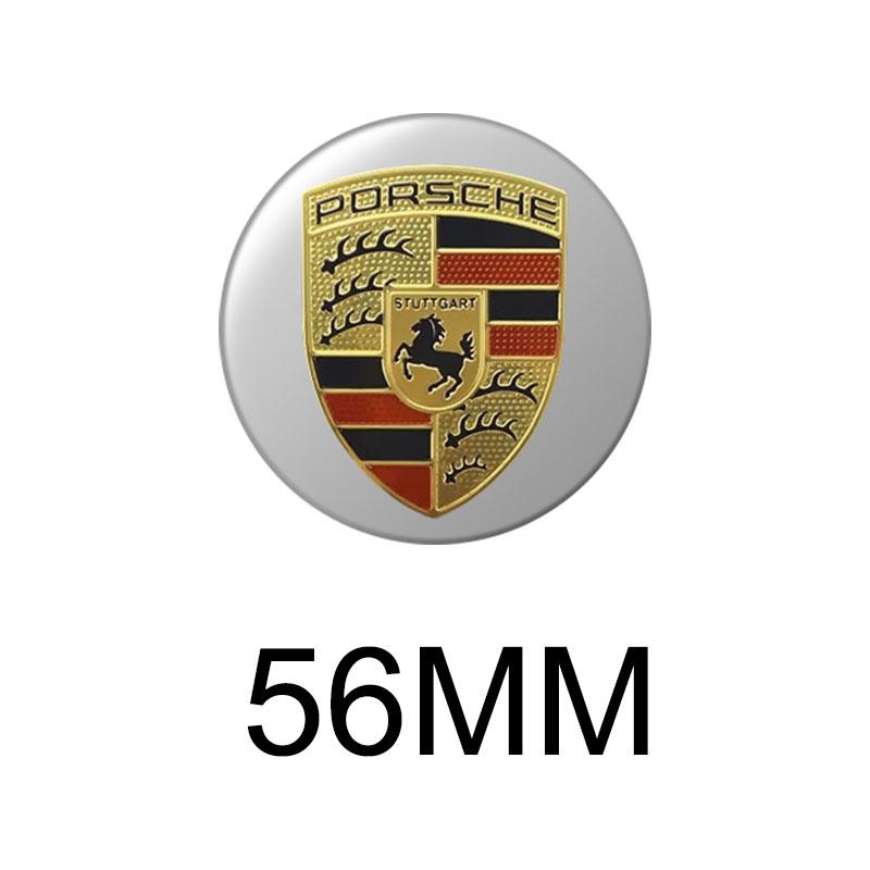 4Pcs 56MM Car Styling Wheel Center Hub Cap Stickers Accessories For Porsche 911 718 Taycan Panamera Cayenne Macan Boxster Cayman