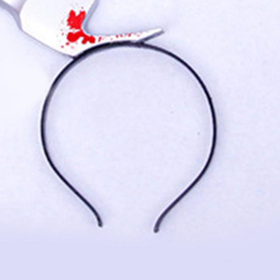 Halloween-Grusel-Stirnbänder, hohe Elastizität, verschleißfest, Kostümzubehör durch den Kopf, Halloween-Grusel-Zombie-Axt-Scheren-Stirnband für Festivals