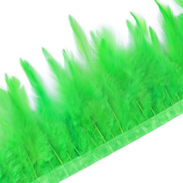 1Meter Natural Pheasant Chicken Feather Trims 10-15Cm Ribbon Sewing Feather For Craft Accessories Party Costume Plume Decoration