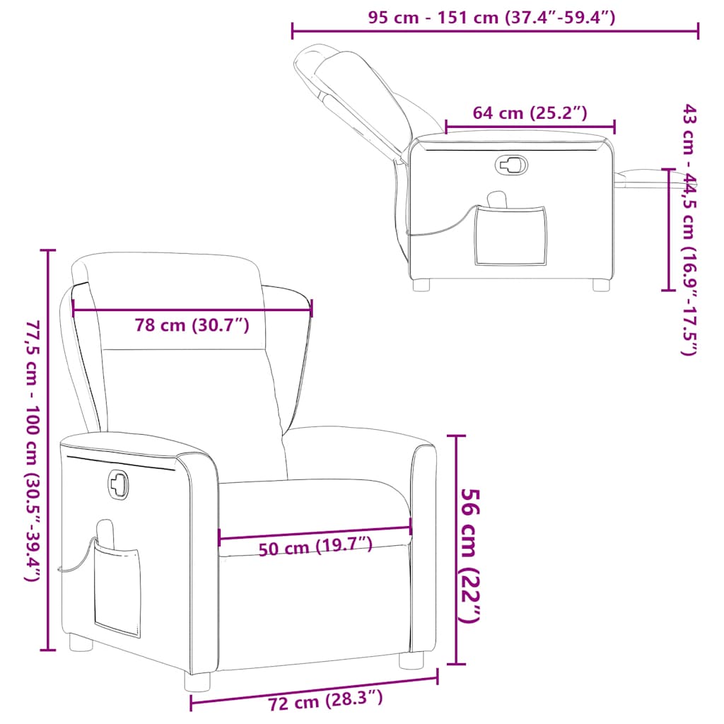 Massage Chair Wine Red Fabric