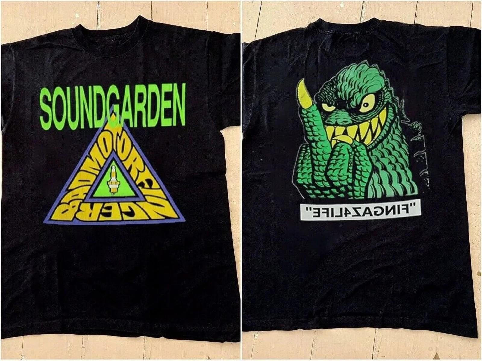 1992 Soundgarden Concert Tour 2 Side Black Short Sleeve Unisex T-Shirt WA0116 Unisex T-Shirt XL