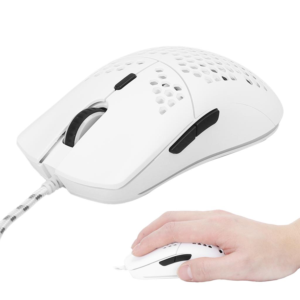 Mouse RGB Wired Gaming 6400DPI Honeycomb Hollow Design Computer Accessories