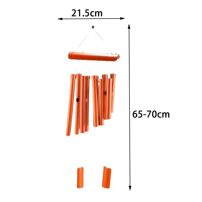 10-Tube Bamboo Wind Chime - Multi Tube Music Decor, Wooden Handicraft Garden Ornaments, Hanging Outdoor Bedroom Hall Study Room