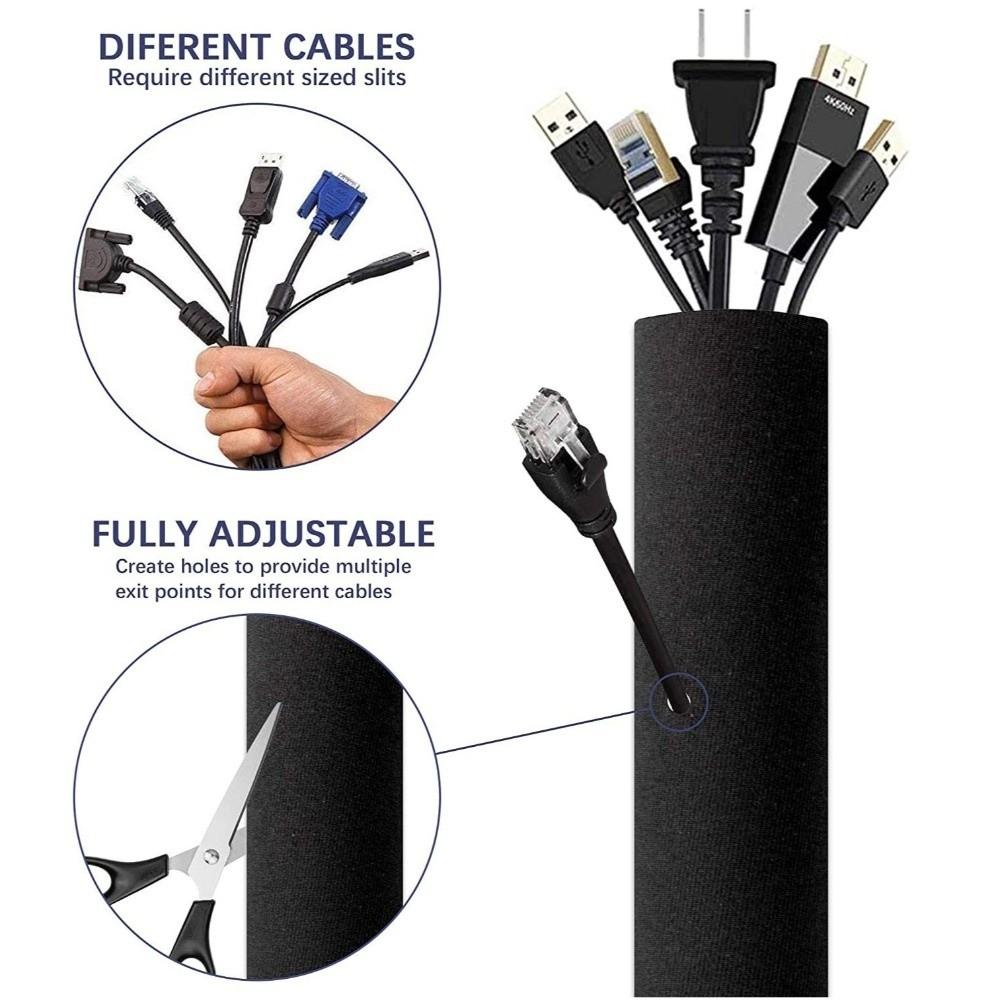 50cm Cable Wrapper Neoprene Wire Protector Data Cable Cable Storage Cover Network Cable