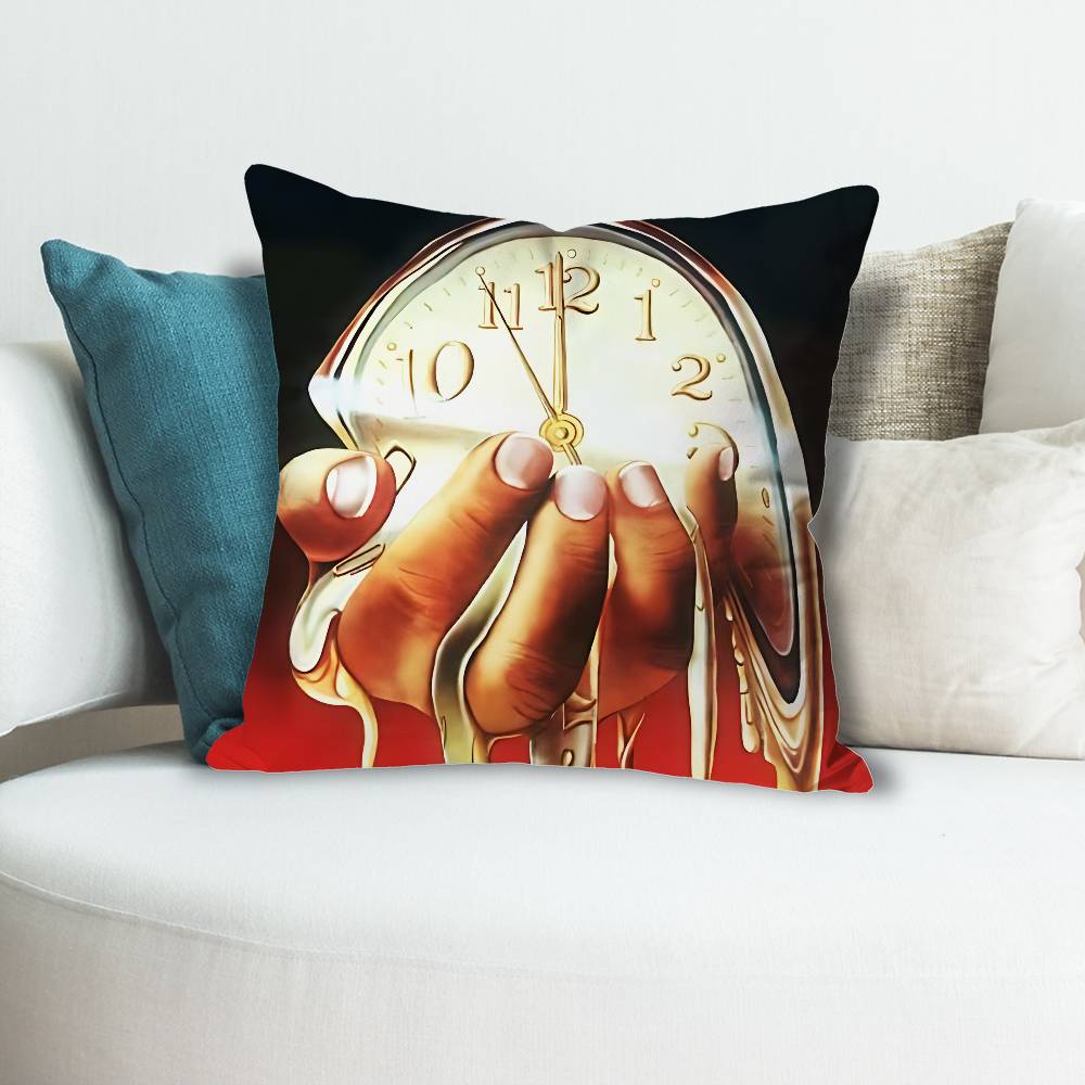 SSalvador Dali Art Pillow Cases for Bedroom Living Room Sofa Home Decor Polyester Cushion Cover with Zipper