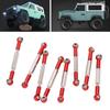 8Pcs Metal   Steering Linkage Aluminum Alloy Servo Link Pull Rod for WPL C14 C24 B14 MN D90 D91