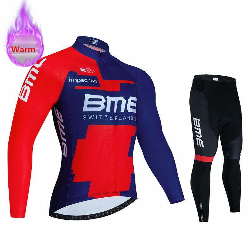 

Bmcing Team Ropa Ciclismo Warm 2026 Winter Thermal Fleece Cycling Clothes Men Jersey Suit Outdoor Riding Bike MTB Bib Pants Set S