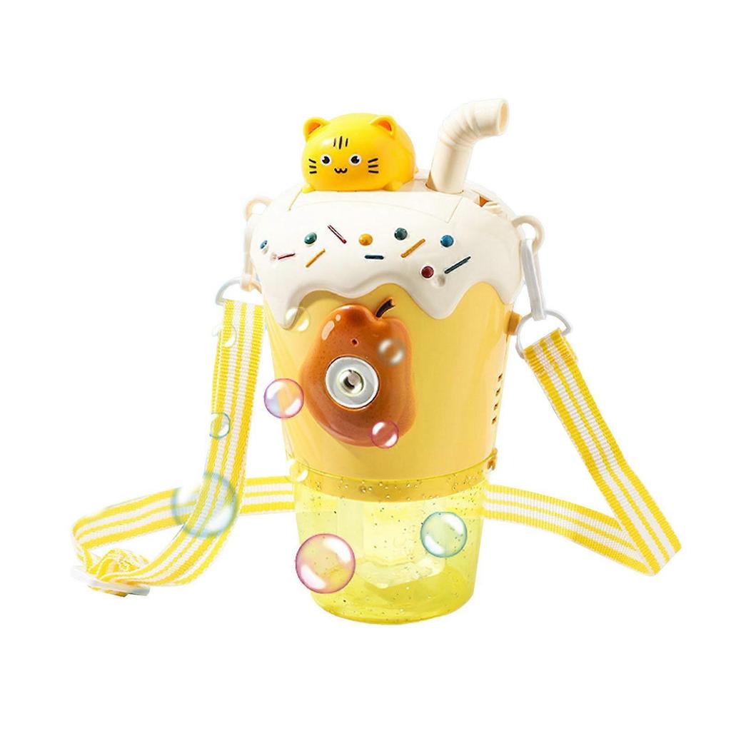 Children Bubble Machine Milk Tea Cup Shape Musical Electric Lighted Automatic Bubble Machine Toy Type 2