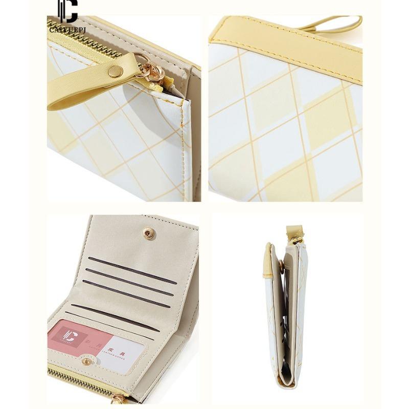 New Plaid Wallet Women's Change Bag Card Bag Small Fresh Student Wallet