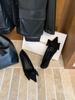 2025 new autumn new pointed suede bow retro high heels women's fashion wedge heel commuter shoes