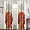 Modern Art Leaf Abstract Simple Window Curtains for Living Room Kids Bedroom Bathroom Cupboard Kitchen Door Home Decor 2Pieces