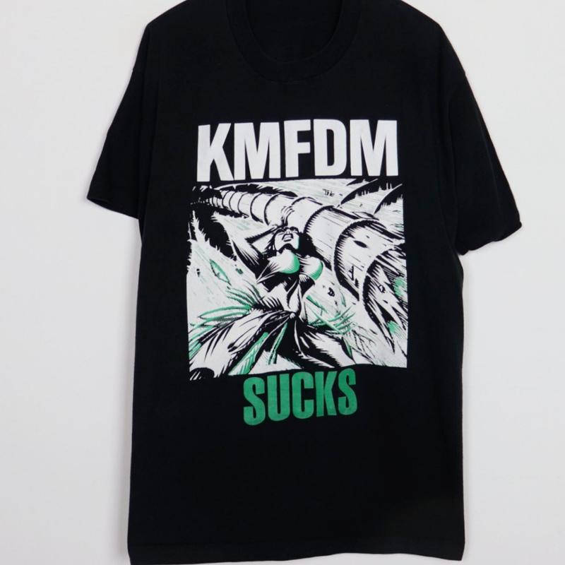 1993 KMFDM Sucks T-SHIRT Baumwolle Band