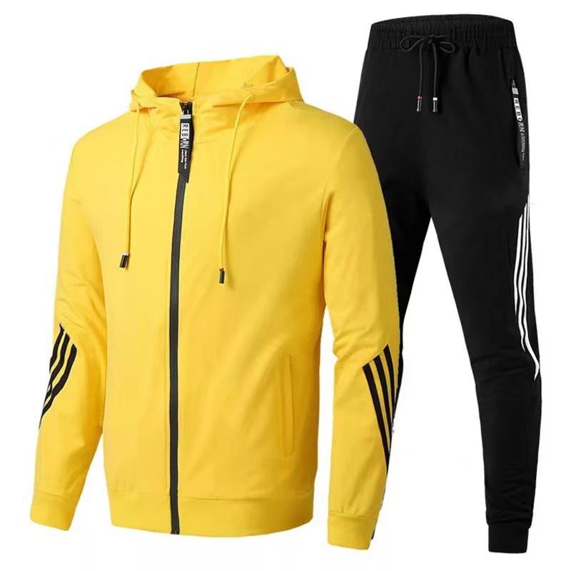 

Unisex European & American Casual Sportswear: Zipper Jacket & Running Set L
