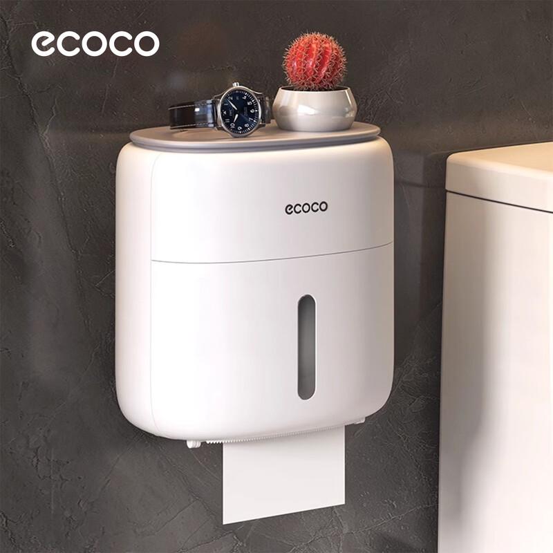 ecoco Wandmontierte Badezimmer-Taschentuchbox mit Aufbewahrung